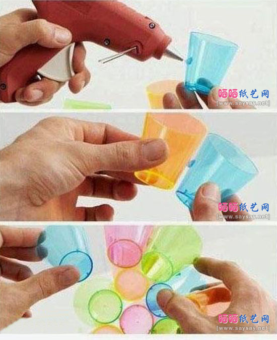 beat365官方最新版一次性塑料杯废物利用手工制作漂亮花球(图1)