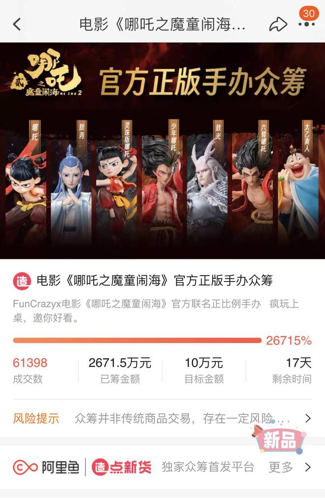 beat365官方最新版《哪吒2》周边“一吒难求”《哪吒1》手办翻红价格暴涨55(图1)